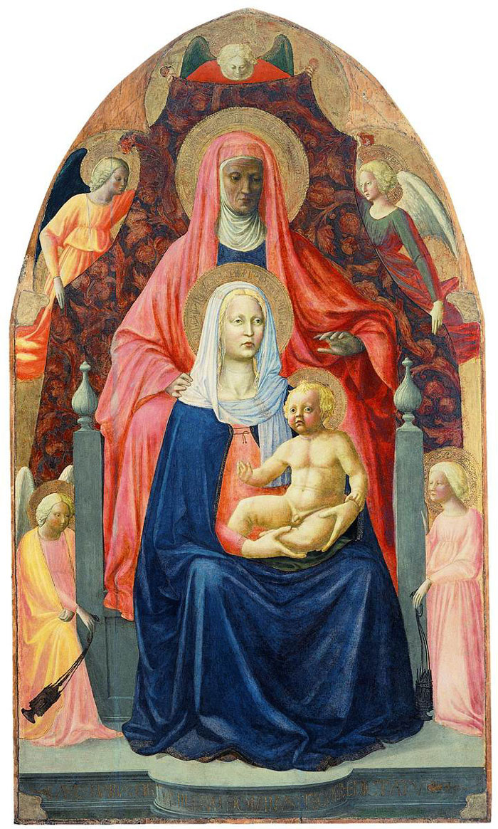 Sant'Anna Metterza, Masolino e Masaccio, Uffizi, Firenze